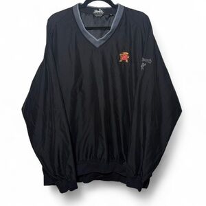 Ashworth XXL Black Maryland Terps Windbreaker Pullover Jacket
